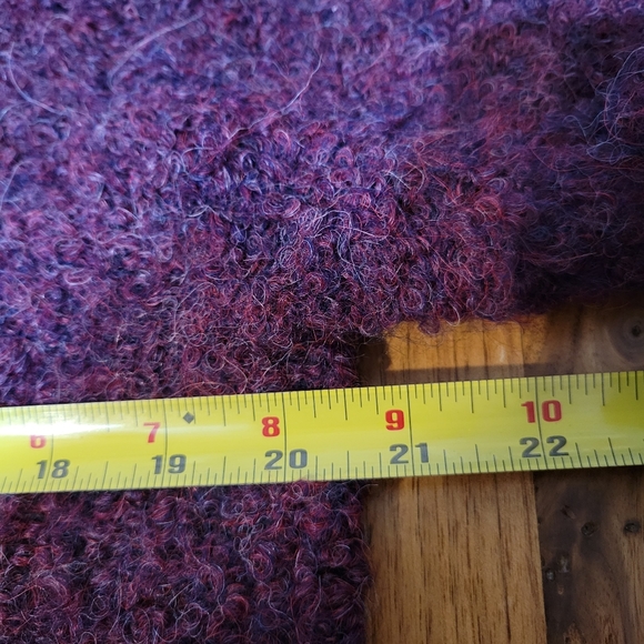 Tabask handmade in Peru small purple alpaca & wool blend cardigan - Picture 10 of 11